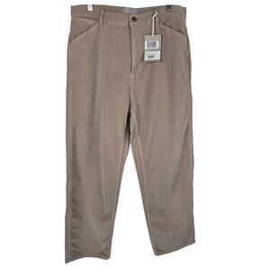 Everlane The Moleskin High Waist Organic Cotton Women's Tan Pants 12 NWT